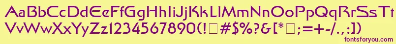 Finalnew Font – Purple Fonts on Yellow Background