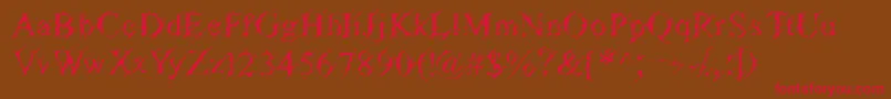GlassSandwich Font – Red Fonts on Brown Background