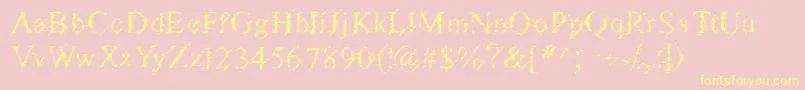 GlassSandwich-Schriftart – Gelbe Schriften auf rosa Hintergrund
