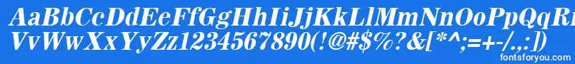 フォントSachemBoldOblique – 青い背景に白い文字