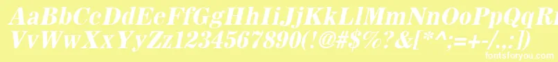 SachemBoldOblique Font – White Fonts on Yellow Background