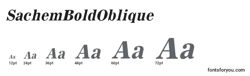 Размеры шрифта SachemBoldOblique