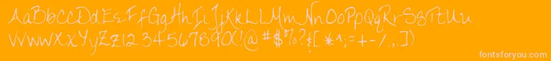 NicoleRegular-Schriftart – Rosa Schriften auf orangefarbenem Hintergrund
