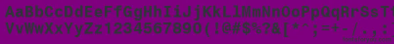 Monospace821BoldWin95bt Font – Black Fonts on Purple Background