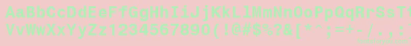 fuente Monospace821BoldWin95bt – Fuentes Verdes Sobre Fondo Rosa