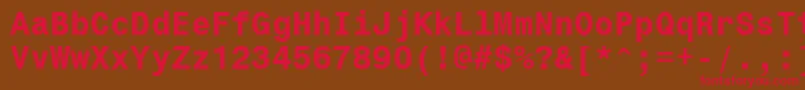 Monospace821BoldWin95bt Font – Red Fonts on Brown Background