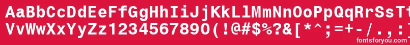 フォントMonospace821BoldWin95bt – 赤い背景に白い文字