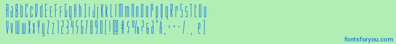 Шрифт Phantacon – синие шрифты на зелёном фоне