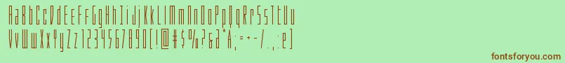 Phantacon Font – Brown Fonts on Green Background