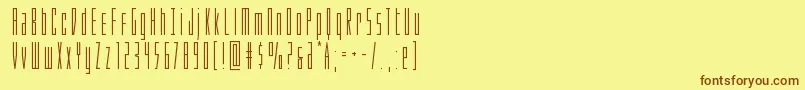 Phantacon Font – Brown Fonts on Yellow Background