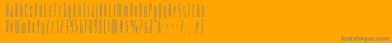 フォントPhantacon – オレンジの背景に灰色の文字