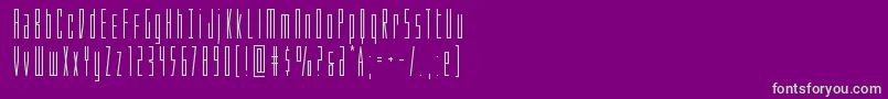 フォントPhantacon – 紫の背景に緑のフォント