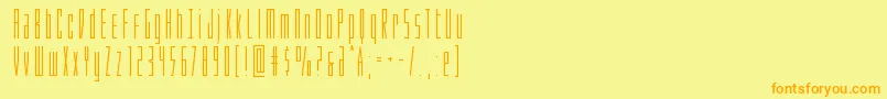 Phantacon Font – Orange Fonts on Yellow Background