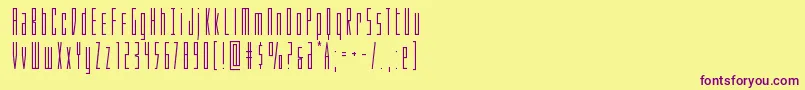 Шрифт Phantacon – фиолетовые шрифты на жёлтом фоне