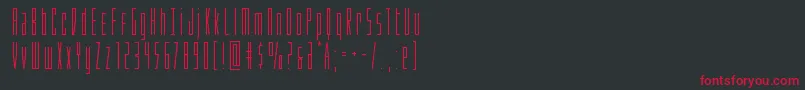 Phantacon-fontti – punaiset fontit mustalla taustalla