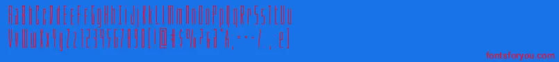 Phantacon Font – Red Fonts on Blue Background