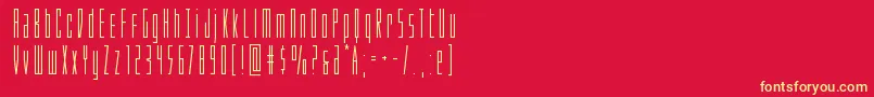 Phantacon-fontti – keltaiset fontit punaisella taustalla