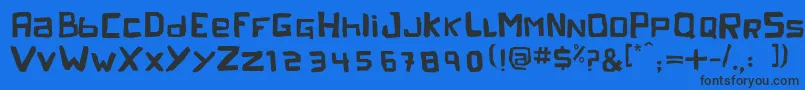 PelejaRegular1.0 Font – Black Fonts on Blue Background