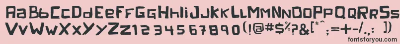 PelejaRegular1.0 Font – Black Fonts on Pink Background