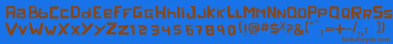 PelejaRegular1.0 Font – Brown Fonts on Blue Background