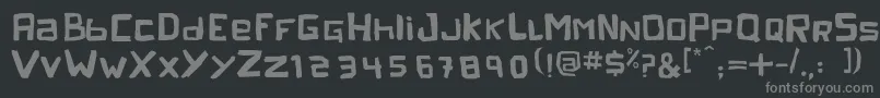 Шрифт PelejaRegular1.0 – серые шрифты на чёрном фоне