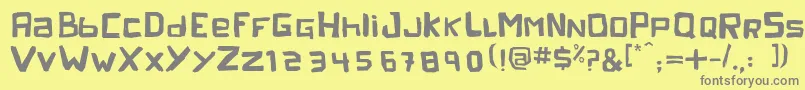 PelejaRegular1.0 Font – Gray Fonts on Yellow Background
