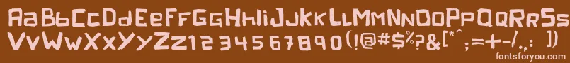 PelejaRegular1.0 Font – Pink Fonts on Brown Background