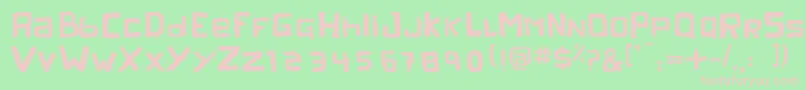 PelejaRegular1.0 Font – Pink Fonts on Green Background