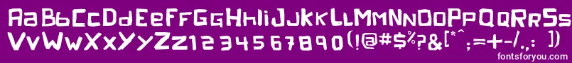 PelejaRegular1.0 Font – White Fonts on Purple Background