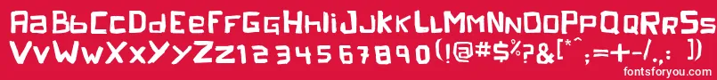 フォントPelejaRegular1.0 – 赤い背景に白い文字