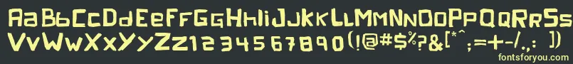 Fonte PelejaRegular1.0 – fontes amarelas em um fundo preto