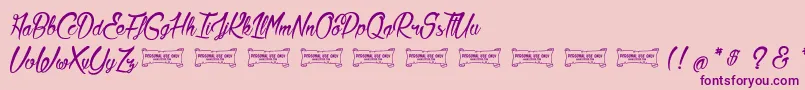 LaCitadelleDesPapillons Font – Purple Fonts on Pink Background