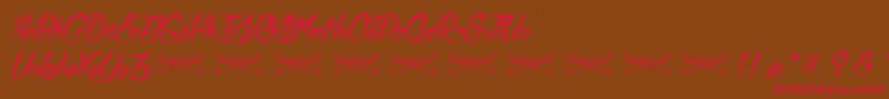 LaCitadelleDesPapillons Font – Red Fonts on Brown Background