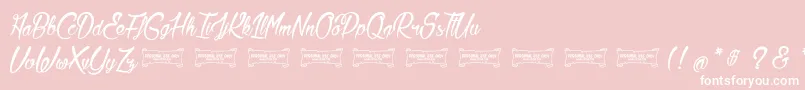 LaCitadelleDesPapillons Font – White Fonts on Pink Background