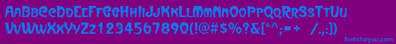 ArtMetropol Font – Blue Fonts on Purple Background