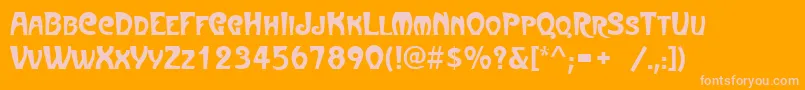 ArtMetropol Font – Pink Fonts on Orange Background