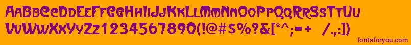 ArtMetropol Font – Purple Fonts on Orange Background