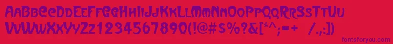 ArtMetropolフォントについての詳細 フォントArtMetropol – 赤い背景に紫のフォント