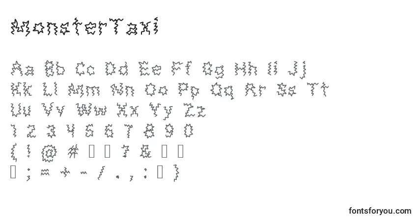Schriftart MonsterTaxi – Alphabet, Zahlen, spezielle Symbole