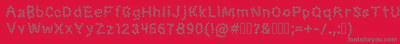 MonsterTaxi Font – Gray Fonts on Red Background