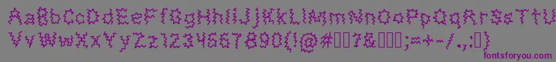 Czcionka MonsterTaxi – fioletowe czcionki na szarym tle