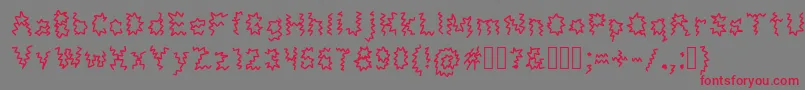 MonsterTaxi Font – Red Fonts on Gray Background