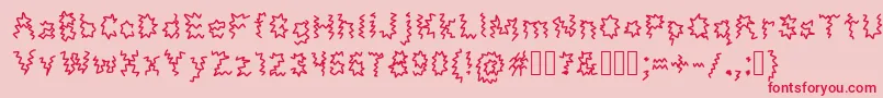 MonsterTaxi Font – Red Fonts on Pink Background