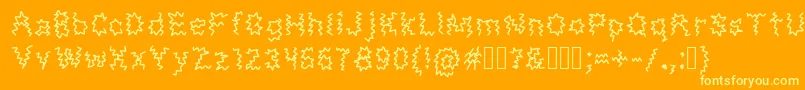 MonsterTaxi Font – Yellow Fonts on Orange Background