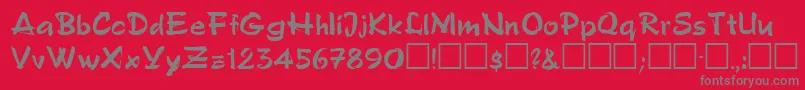 RupertaRegular Font – Gray Fonts on Red Background