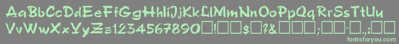 RupertaRegular-fontti – vihreät fontit harmaalla taustalla