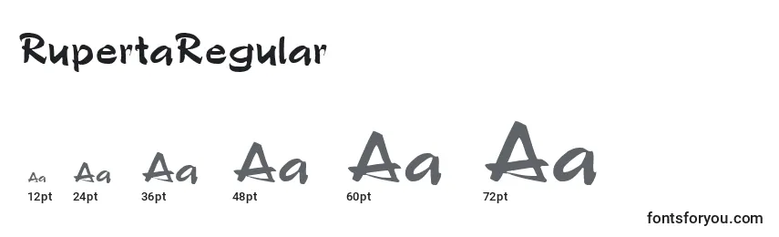 RupertaRegular Font Sizes