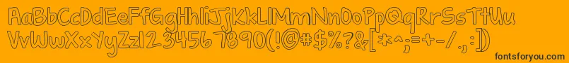 Kgshadowofthenight Font – Black Fonts on Orange Background