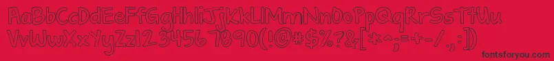 Kgshadowofthenight Font – Black Fonts on Red Background