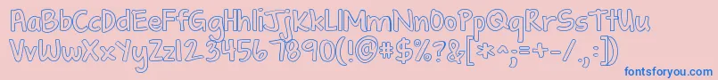 Kgshadowofthenight Font – Blue Fonts on Pink Background